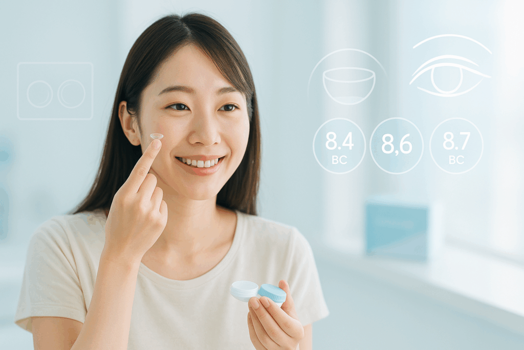 BC8.6前後で合う人気モデルをつけいている女性