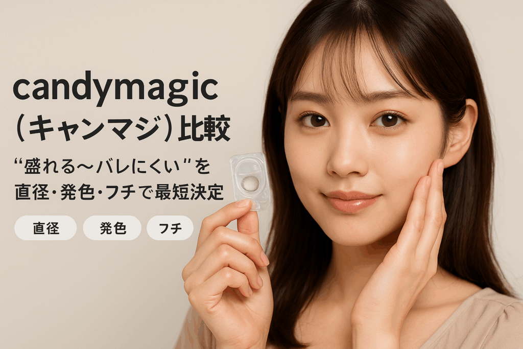 candymagicのカラコンをつけている女性