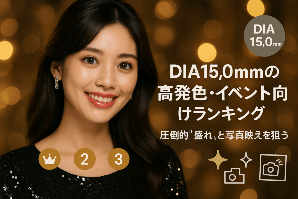 DIA15.0mmの高発色・イベント向けをつけている女性