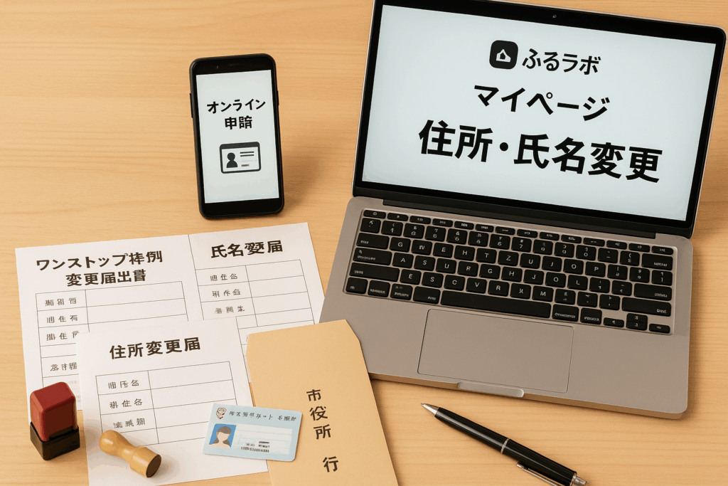 ふるラボ|引越し・氏名変更時の手続をしている