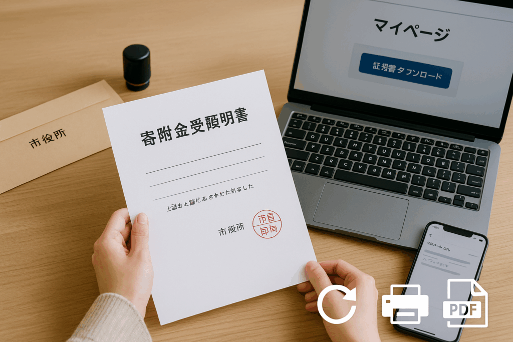 ふるラボ|寄附金受領証明書の発行している