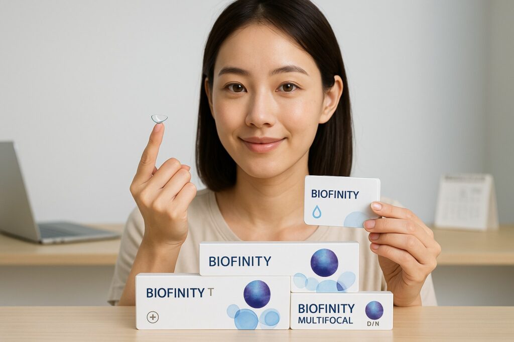 バイオフィニティ（シリコン系）を購入している女性