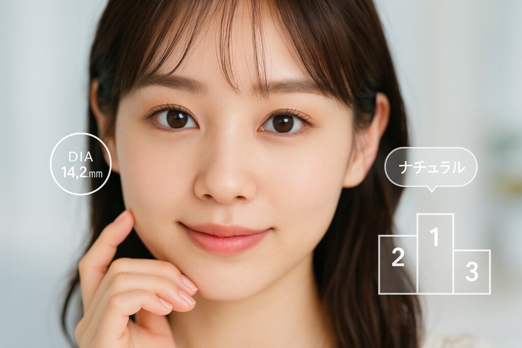 DIA14.2mmのレンズをつけいている女性