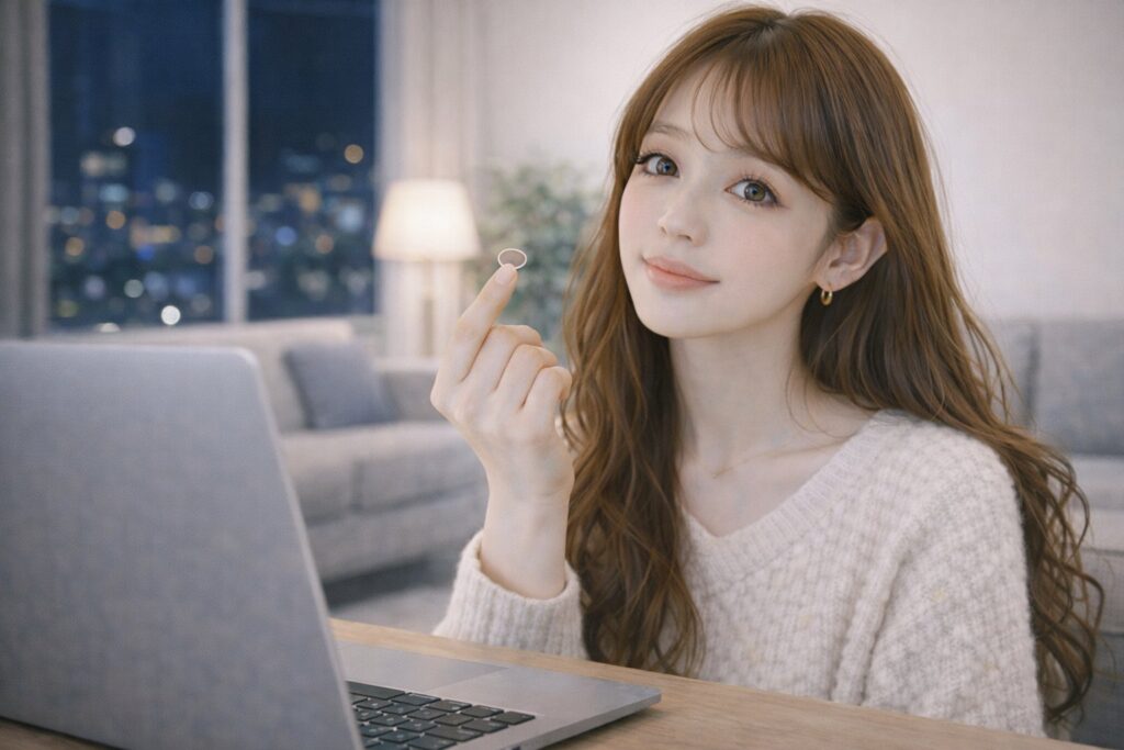 ナイトタイムのリビングでのひととき