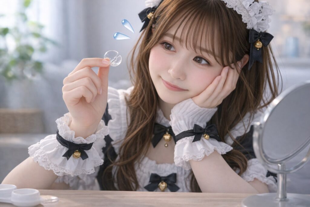 メイド服とコンタクトレンズの魅力