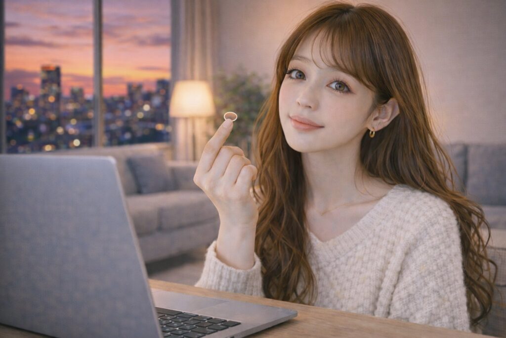 夕暮れ時のリラックスしたひととき