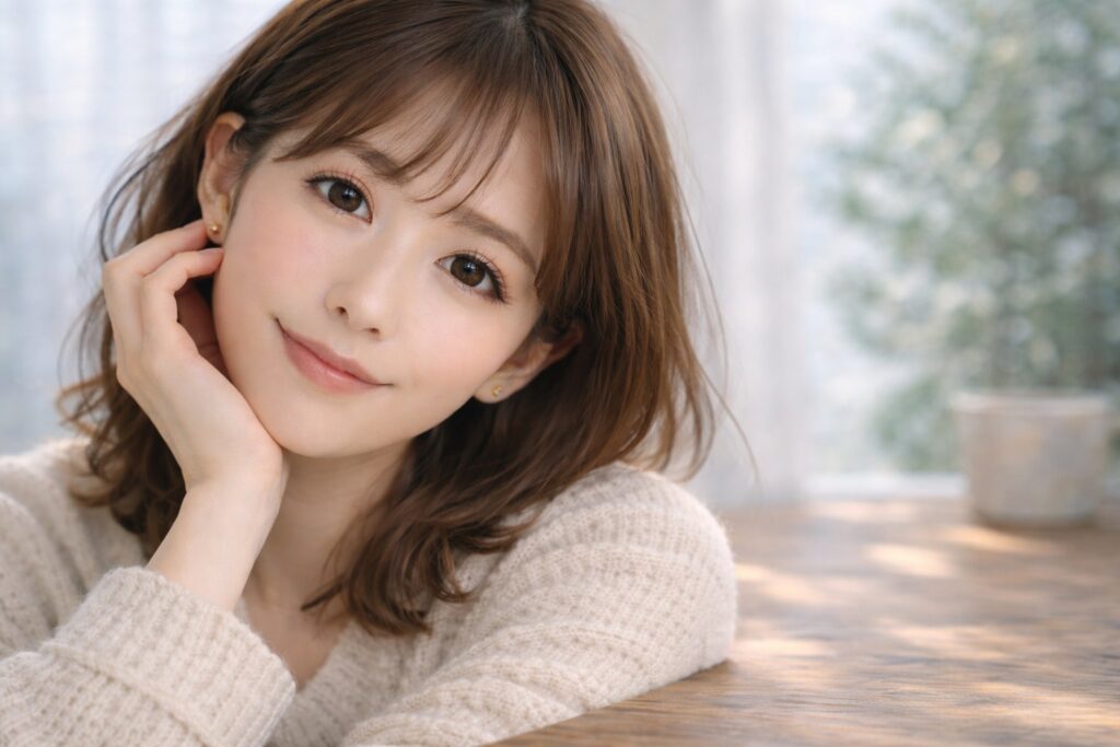 穏やかな笑顔の女性